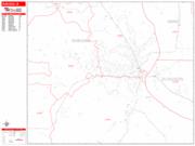 Dubuque <br /> Wall Map <br /> Zip Code <br /> Red Line Style 2025 Map