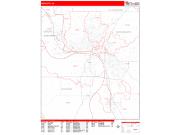 Sioux City <br /> Wall Map <br /> Zip Code <br /> Red Line Style 2025 Map