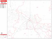 Waterloo <br /> Wall Map <br /> Zip Code <br /> Red Line Style 2025 Map