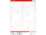 West Des Moines <br /> Wall Map <br /> Zip Code <br /> Red Line Style 2025 Map