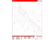 Caldwell <br /> Wall Map <br /> Zip Code <br /> Red Line Style 2025 Map