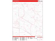 Arlington Heights <br /> Wall Map <br /> Zip Code <br /> Red Line Style 2025 Map