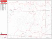 Aurora <br /> Wall Map <br /> Zip Code <br /> Red Line Style 2025 Map