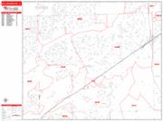 Bolingbrook <br /> Wall Map <br /> Zip Code <br /> Red Line Style 2025 Map