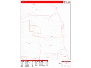 Evanston <br /> Wall Map <br /> Zip Code <br /> Red Line Style 2025 Map