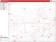 Hoffman Estates <br /> Wall Map <br /> Zip Code <br /> Red Line Style 2024 Map
