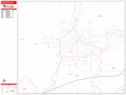 Anderson <br /> Wall Map <br /> Zip Code <br /> Red Line Style 2025 Map