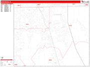Greenwood <br /> Wall Map <br /> Zip Code <br /> Red Line Style 2025 Map
