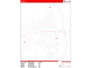 Kokomo <br /> Wall Map <br /> Zip Code <br /> Red Line Style 2025 Map