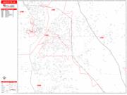 Lafayette <br /> Wall Map <br /> Zip Code <br /> Red Line Style 2025 Map