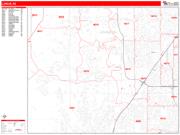 Lenexa <br /> Wall Map <br /> Zip Code <br /> Red Line Style 2025 Map