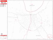Owensboro <br /> Wall Map <br /> Zip Code <br /> Red Line Style 2025 Map