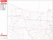 Metairie <br /> Wall Map <br /> Zip Code <br /> Red Line Style 2025 Map