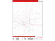 Monroe <br /> Wall Map <br /> Zip Code <br /> Red Line Style 2025 Map