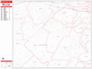 Brookline <br /> Wall Map <br /> Zip Code <br /> Red Line Style 2025 Map