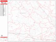 Cambridge <br /> Wall Map <br /> Zip Code <br /> Red Line Style 2025 Map