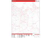 Weymouth <br /> Wall Map <br /> Zip Code <br /> Red Line Style 2025 Map