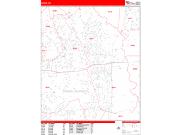 Bowie <br /> Wall Map <br /> Zip Code <br /> Red Line Style 2025 Map
