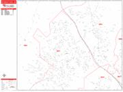 Germantown <br /> Wall Map <br /> Zip Code <br /> Red Line Style 2025 Map