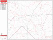Silver Spring <br /> Wall Map <br /> Zip Code <br /> Red Line Style 2025 Map