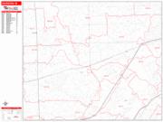 Dearborn <br /> Wall Map <br /> Zip Code <br /> Red Line Style 2025 Map