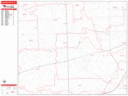 Dearborn Heights <br /> Wall Map <br /> Zip Code <br /> Red Line Style 2025 Map