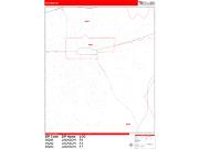 Jackson <br /> Wall Map <br /> Zip Code <br /> Red Line Style 2025 Map