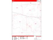 Novi <br /> Wall Map <br /> Zip Code <br /> Red Line Style 2025 Map
