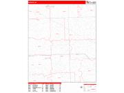 Redford <br /> Wall Map <br /> Zip Code <br /> Red Line Style 2025 Map