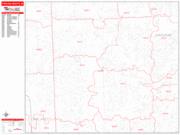 Sterling Heights <br /> Wall Map <br /> Zip Code <br /> Red Line Style 2025 Map