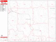 Troy <br /> Wall Map <br /> Zip Code <br /> Red Line Style 2025 Map