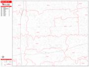 Westland <br /> Wall Map <br /> Zip Code <br /> Red Line Style 2025 Map