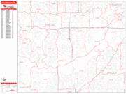 Bloomington <br /> Wall Map <br /> Zip Code <br /> Red Line Style 2025 Map