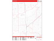 Burnsville <br /> Wall Map <br /> Zip Code <br /> Red Line Style 2025 Map