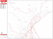 Duluth <br /> Wall Map <br /> Zip Code <br /> Red Line Style 2025 Map