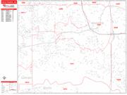 Eden Prairie <br /> Wall Map <br /> Zip Code <br /> Red Line Style 2025 Map