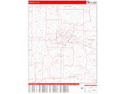 Minneapolis <br /> Wall Map <br /> Zip Code <br /> Red Line Style 2025 Map