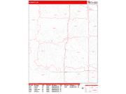 Plymouth <br /> Wall Map <br /> Zip Code <br /> Red Line Style 2025 Map
