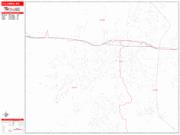 Columbia <br /> Wall Map <br /> Zip Code <br /> Red Line Style 2025 Map