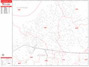 Florissant <br /> Wall Map <br /> Zip Code <br /> Red Line Style 2025 Map