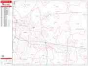 Independence <br /> Wall Map <br /> Zip Code <br /> Red Line Style 2025 Map