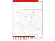 Springfield <br /> Wall Map <br /> Zip Code <br /> Red Line Style 2025 Map