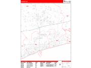 Gulfport <br /> Wall Map <br /> Zip Code <br /> Red Line Style 2025 Map