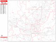 Jackson <br /> Wall Map <br /> Zip Code <br /> Red Line Style 2025 Map
