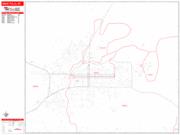 Great Falls <br /> Wall Map <br /> Zip Code <br /> Red Line Style 2025 Map