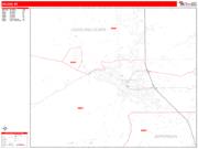 Helena <br /> Wall Map <br /> Zip Code <br /> Red Line Style 2025 Map