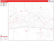 Burlington <br /> Wall Map <br /> Zip Code <br /> Red Line Style 2025 Map