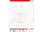 Greenville <br /> Wall Map <br /> Zip Code <br /> Red Line Style 2025 Map
