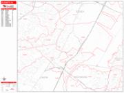 Elizabeth <br /> Wall Map <br /> Zip Code <br /> Red Line Style 2025 Map