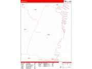 Hoboken <br /> Wall Map <br /> Zip Code <br /> Red Line Style 2025 Map
